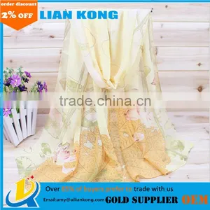 Wholesale Yiwu Custom Scarf Women Printed Winter Summer Polyester Scarves thumbnail-1