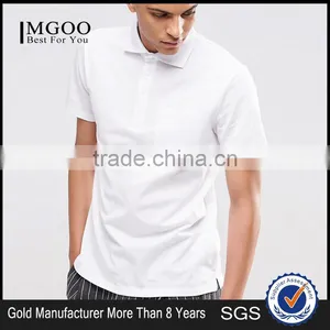 MGOO New Arrival Mens 2016 Apparel Polo Shirt Short Sleeves Plain Blank Pique Cotton Shirts thumbnail-1