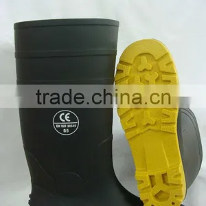 Black Steel Safety Shoes,yellow Bottom thumbnail-1