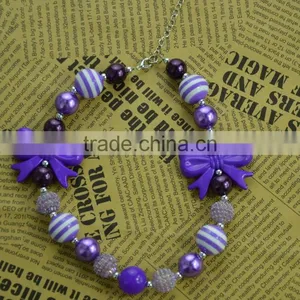 Wholesale Baby Girl's Necklace Handmade Plastic Bead Cheap Plastic Bead Necklace for Children thumbnail-1