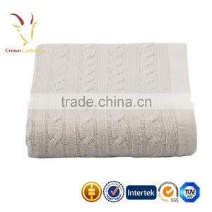 Colorful Cable Luxe Knitted Cashmere Baby Blanket thumbnail-5
