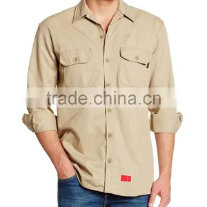2017 Hot Sell New Design Men's Twill Long Sleeve Shirts Wholesale thumbnail-1