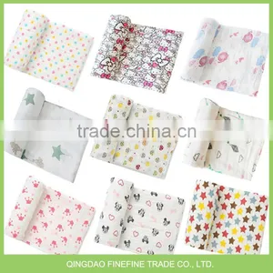 Cheap Soft Bamboo Organic Cotton Fabric Baby Blanket thumbnail-2