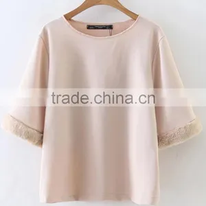 Runwaylover EY2379B New Style 2017 Ladies Elegant Pure Color Pullover Hoodie thumbnail-5