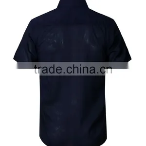 Juqian Custom High Quality Mens Plain Pure Soft Textile Cotton Colors Short Sleeve Work Shirt thumbnail-5