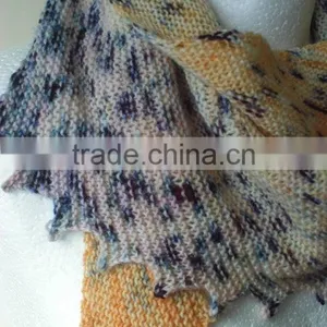 Unique Hand Knit Scarf - Knit Scarf - Hand Knit - Spring Scarf - Modern Scarf - Asymmetric Scarf thumbnail-3