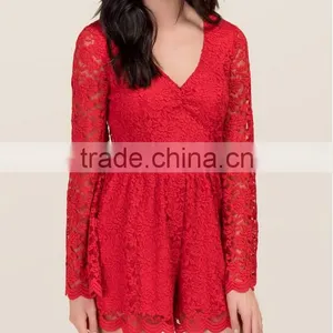 Sexy Long Sleeve Lace Club Rompers Jumpsuits Women 2016 thumbnail-2