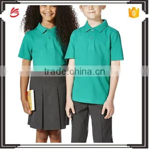 High Quality Summer Cheap School Uniform Polo Shirt Style thumbnail-1