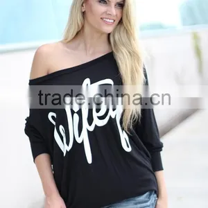 Women Fashion One Shoulder Long Sleeve Ladies Blouse and Top for Wholesale 2017 thumbnail-6