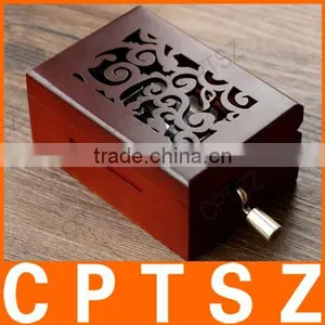15 Sound Hand Paper Tape And Music Box Retro Wood/Wooden Music Box/Engraved Music Box thumbnail-1
