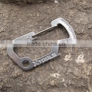 Survival Camping Hiking Outdoor Rescue Gear Mini Carabiner Keychain Multi Tool Kit Key Chain thumbnail-3
