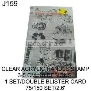 J159 CLEAR ACRYLIC HANDLE STAMP thumbnail-1