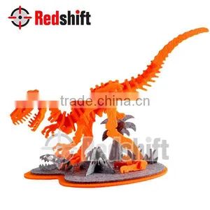 Education Toy 3d Jigsaw Puzzle Velcociraptor 3D Felt Puzzle Diy Toy thumbnail-1