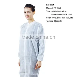 Mens Disposable Nonwoven Lab Coat thumbnail-2