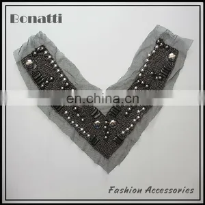 Unique Design Handmade Applique Neck Trim thumbnail-1