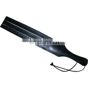 HMB-603A LEATHER PADDLE BULLWHIPS SPANKING WHIPS BLACK thumbnail-1