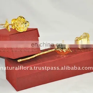 Gold Plated Natural Rose thumbnail-1