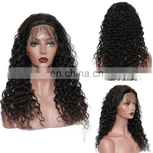 Best Quality 180%Density Unprocessed Cheap Brazilian Front Lace Wig 100 Percent Human Hair Wigs thumbnail-1