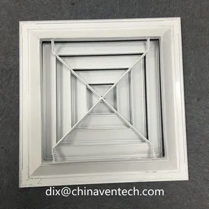 Aluminum Air Terminals Square Ceiling Back X Structure Air Diffuser thumbnail-1
