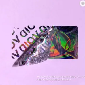 3d Hologram Tamper Evident Sticker Meter Square Easy Peel Off id Void thumbnail-1