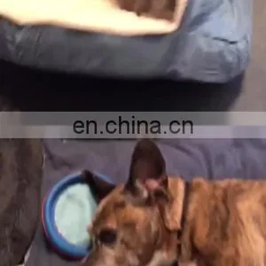Pet Dog Bed Orthopedic Round Dog Sleeping Bag Blanket Pet Bed With Removable Cover thumbnail-1