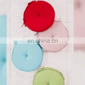 Home Decor Cyclic Breathable Solid Color Light Green Round Chair Pad Seat Cushion Pad thumbnail-1