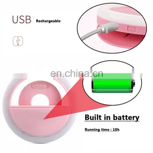 Amazon Hot Selling Universal Selfie Led Light Portable Flash Ring 36 LEDS Luminous Ring Clip Light For Iphone Mobile Phone thumbnail-4