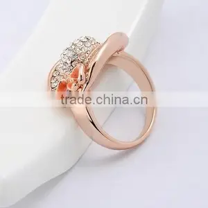Gorgeous 2 Pc Pront Setting Micro Pave Bridal Engagement Wedding Ring Jewelry With Brass Metal thumbnail-5