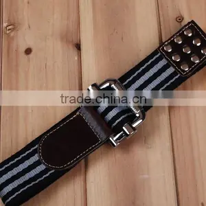 Man and Boys Fashion Woven Jeans Belt With Studded thumbnail-2