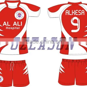 100% Polyester Sublimation Pattern Promotional Rugby Practice Jersey in Cheap Price thumbnail-3