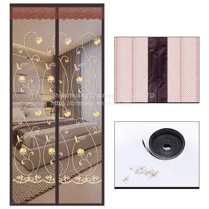 Household Magnetic Hole-Free Door Curtain Summer Magnetic Absorption Soft Door Curtain Partition Curtain Mute Velcro Door Curtain thumbnail-5