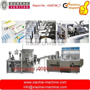 HAS VIDEO Chewing Gum , Milk Tablet Alu Pvc Blister Packing Into Cartoning Machine thumbnail-2