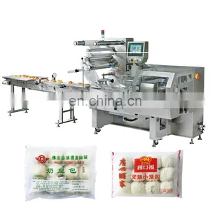 Automatic Horizontal Frozen Steamed Bun Dumplings Burger Pillow Packing Packaging Machine thumbnail-1