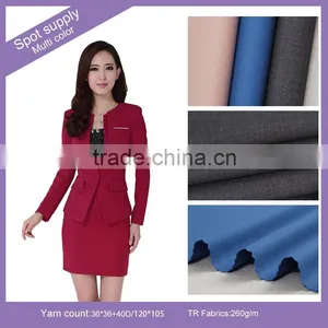 Multicolor Cool 260gsm Polyester Fabric TR Suiting Fabric For Uniforms thumbnail-5