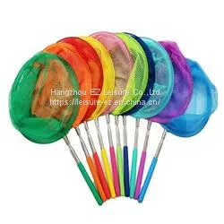 Colorful Kids Telescopic Butterfly Net Extendable 34 Inches And Anti Slip Grip For Catching Bugs Insect Small Fish thumbnail-1