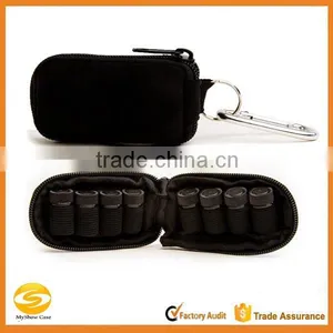 Black Neooprene Soft Essential Oil Key Chain Case,essential Oil Keyring Case, Keychain Essential Oil Holder thumbnail-1
