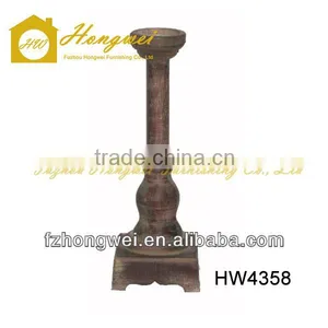 Hongwei Handmade Antique & Primitive Wooden Candle Holder/Candle Stand/Candlestick With High Quality for Home&Garden Decoration thumbnail-1