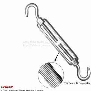 304/316 Stainless Steel European Open Body Turnbuckle(hook&hook) thumbnail-3