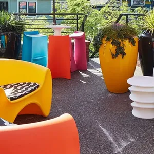 HUKUN Outdoor Plastic Chair and Plastic Sofa Rotomolded Mouldings thumbnail-5
