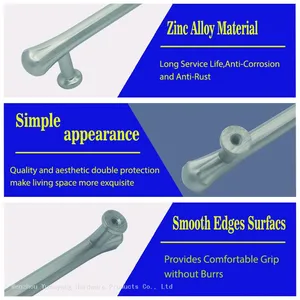 New Solid Brass Knurling Brushed Cross Brass Cabinet Knob Cupboards T-bar Long Appliance Pull Furniture Refrigerator Bar thumbnail-5