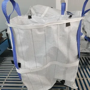 Polypropylene PP Big Bag Factory 1000KG Baffle Bulk Bag With Filler Cord Siftproof 1Ton Super Jumbo Bag thumbnail-3