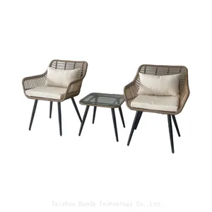 3pcs Steel Garden Rattan Sets thumbnail-1