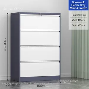 Lateral Card File Cabinet | Wide Drawer Storage | Horizontal Filing Solution-Custom Design Support thumbnail-3