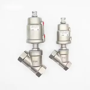 Angle Seat Valve ANSI Class 150 Flanged Limit Switch Air Filter SS304 SS316L CF8 Pneumatic Actuator Industrial Automation Valve thumbnail-5