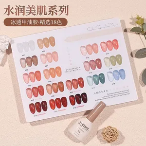 Versatile Crystal-Effect Cat Eye Gel Nail Polish Gel Translucent Ice-Clear Gel Milk Tea Shades Trending Nail Art Colors thumbnail-4