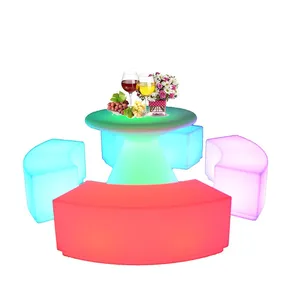 Moon Shape Bar Chair /Rechargeable Rgb Colors Glow Night Club Furniture Chair Illuminated Led Fancy Bar Furniture Sets thumbnail-4