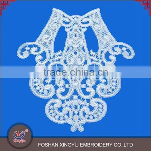 China Professional Embroidery Lace Manufacture Cotton Lace Blouse Back Neck Patch Designs thumbnail-1