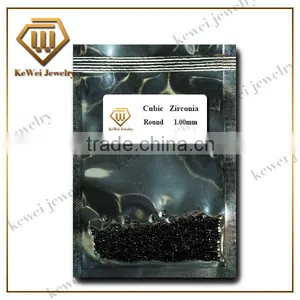 CZ Gemstone Vacuum Packing 1mm Black Cubic Zirconia Stone thumbnail-1