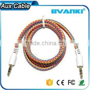 2016 Top Selling Products in Pure Copper 3.5mm Stereo Male to Male Audio Aux Cable co uk Free Sample Supplier's Choice thumbnail-2