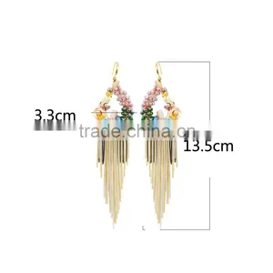 Fashion Jewelry Long Chain Fashion Tassel Bridal Earrings thumbnail-3
